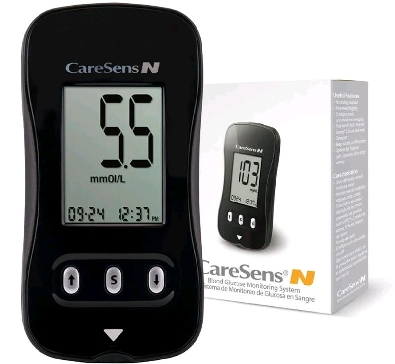 Caresens N Blood Glucose Test Strips 100 Tests  Plus Free Glucometer ozhealthexperts
