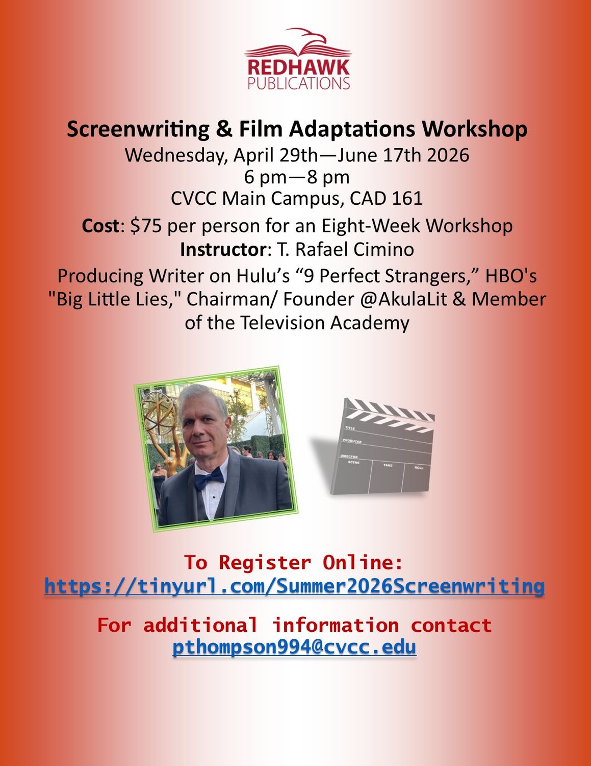 Summer 2026 - Screenwriting &amp; Film Adaptations Workshop