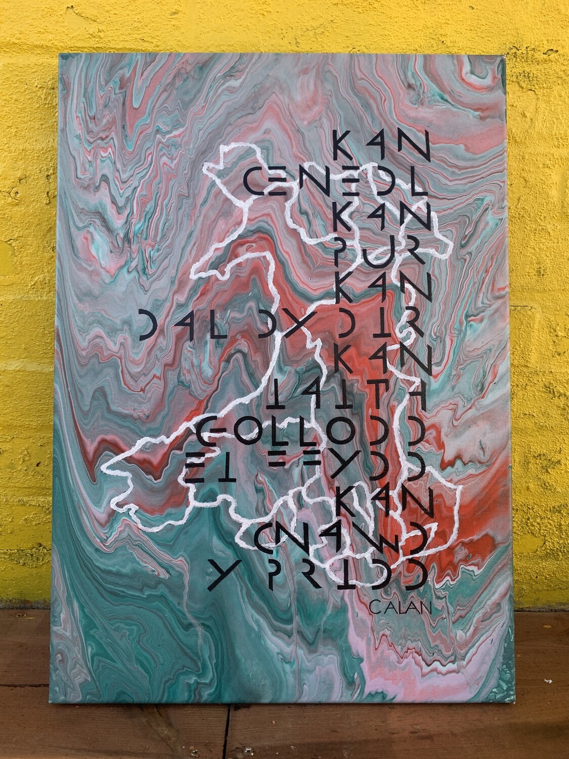 'KAN' 60x40cm- hand painted canvas by Sam & Shelley Original Artwork 'KAN' 60x40cm- hand painted canvas by Sam & Shelley Original Artwork