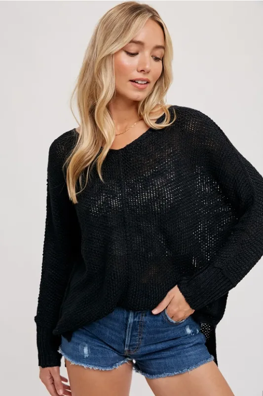 Reverse Seam Loose Fit Sweater