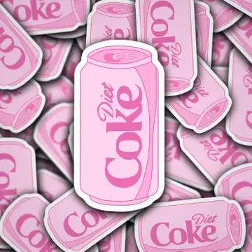Vinyl Decal Pink Diet Coke