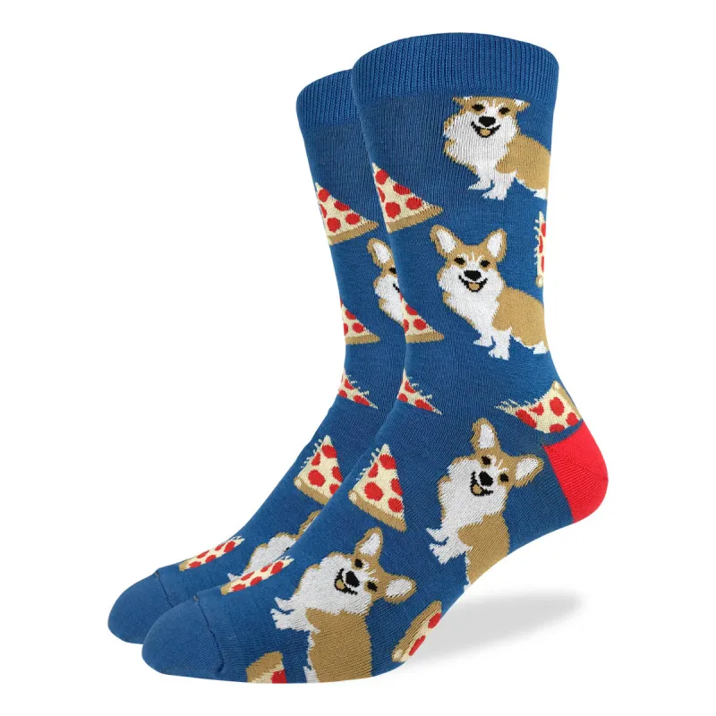 Men&#39;s Corgi Pizza Socks