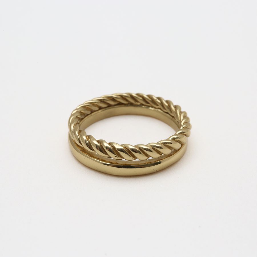 BAMBU Gold Double Wrap Ring