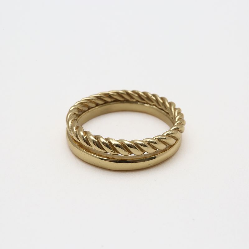 BAMBU Gold Double Wrap Ring
