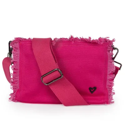 Canvas Fringe Crossbody Bag