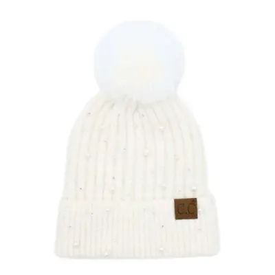 Pearl Embellished Beanie