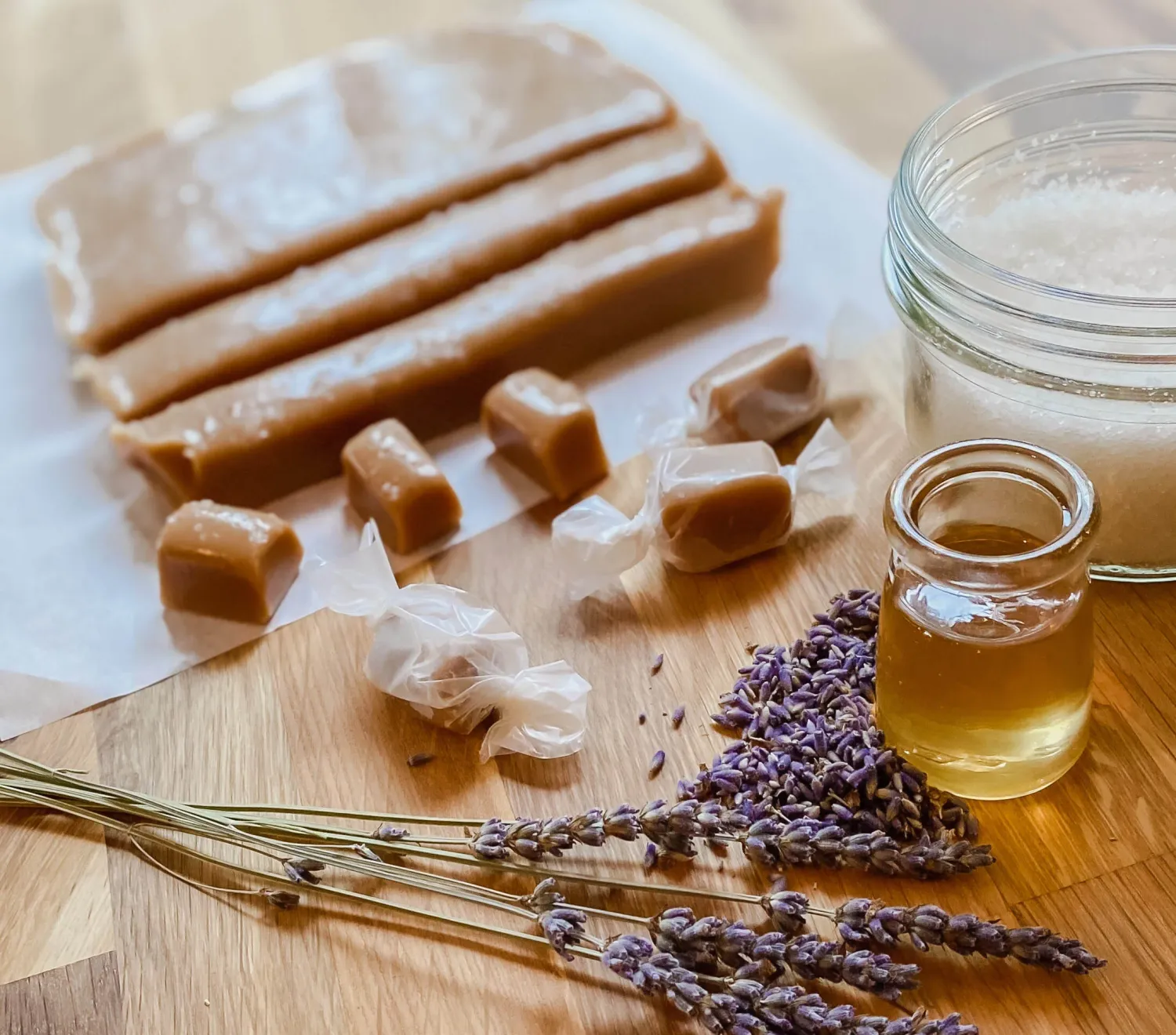 Honey Lavender Caramels