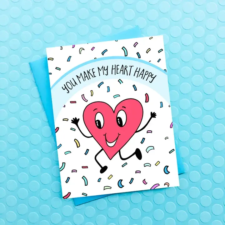 Make My Heart Happy Valentines Day Card