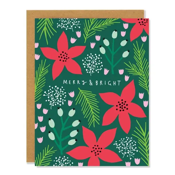 Poinsettias - Holiday Card