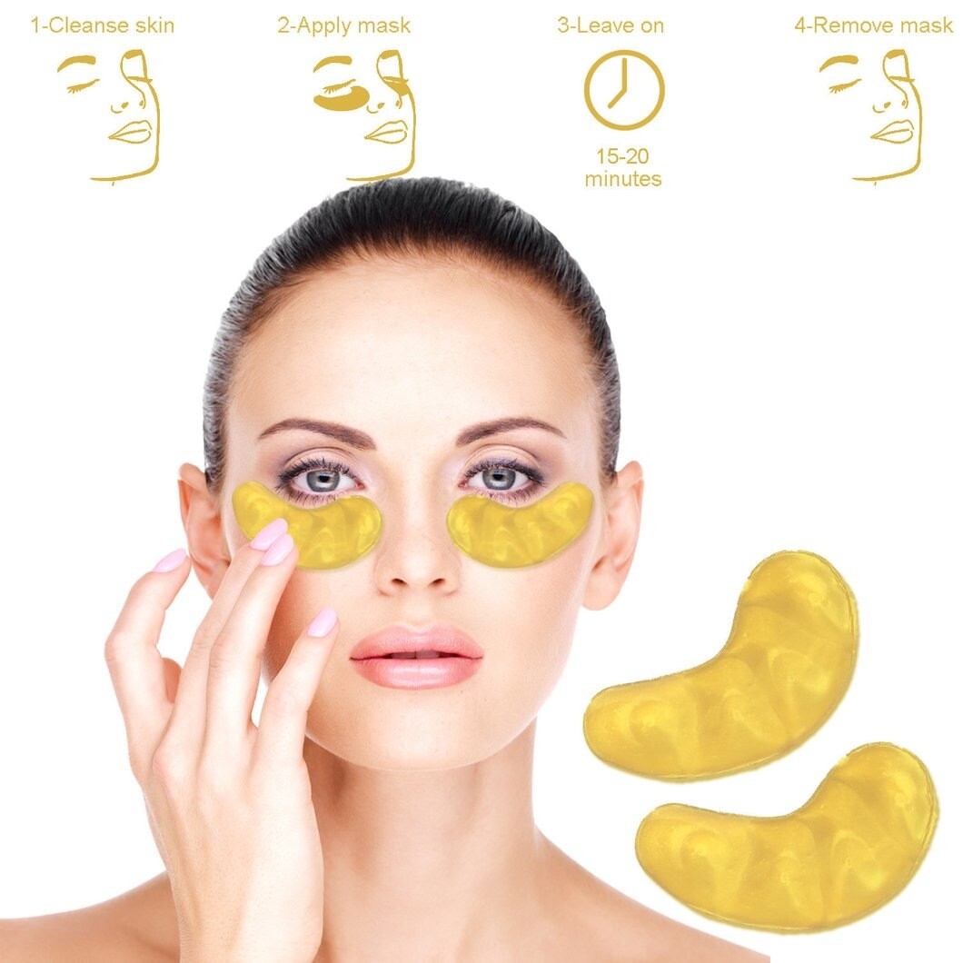 20 PACK Gold Crystal Collagen Hydrating Gel Eye Masks