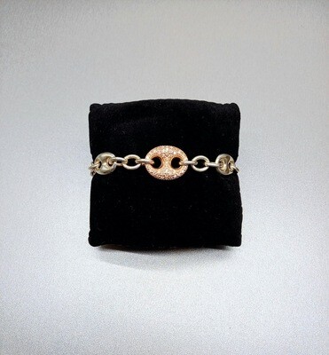 Pulsera de plata y circonitas