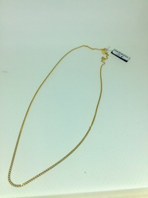 Cadena de plata bañada en oro modelo barbada, de 40,45,50cm