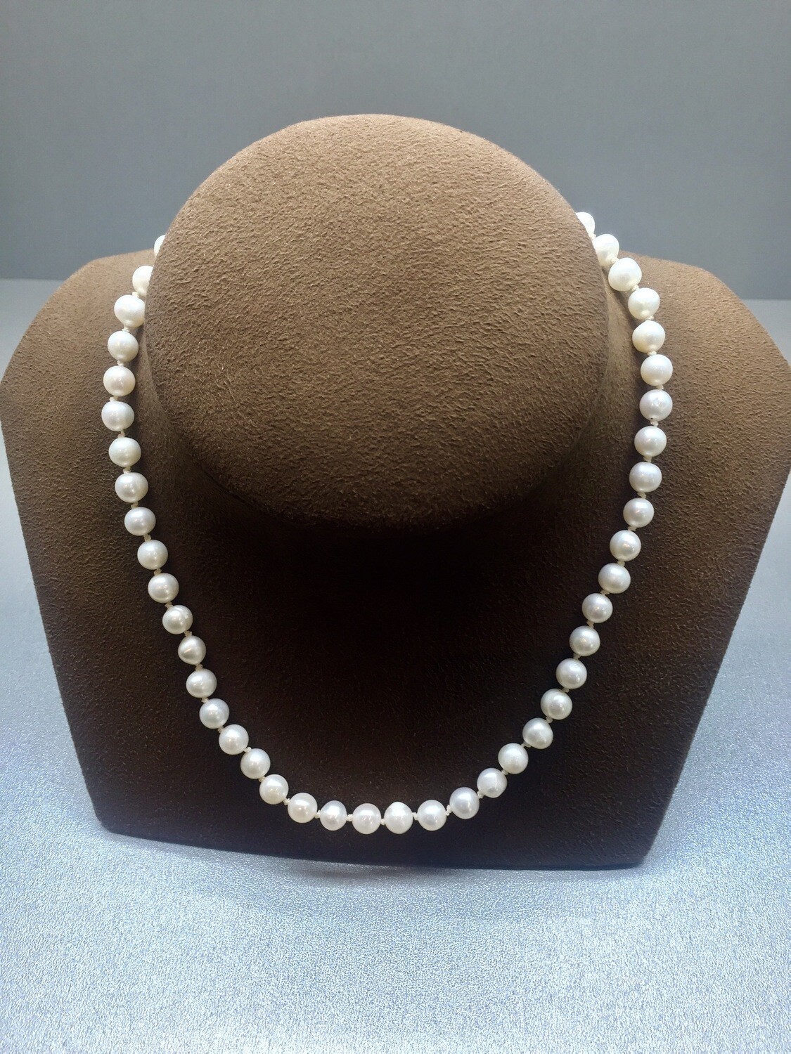 Collar de perlas cultivadas de 7mm