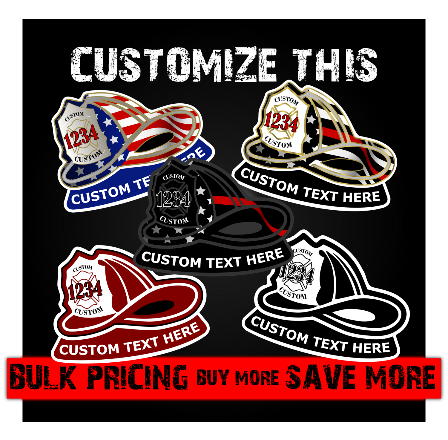 Custom Helmet Decals Firefighter Helmet Car Decals