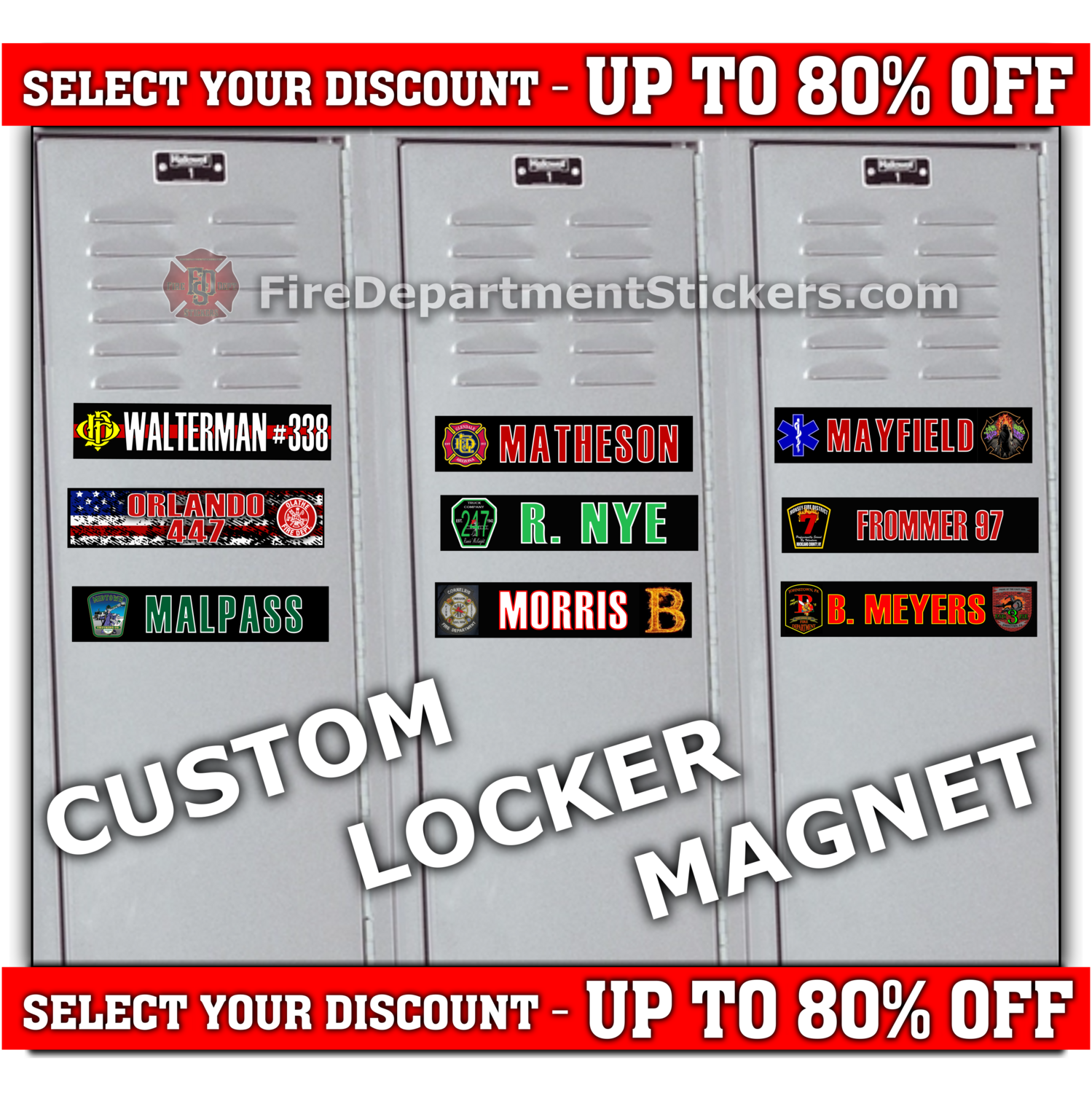 Rectangle Locker Magnet | Name Tag Plate | Custom Rectangle | Gear Locker