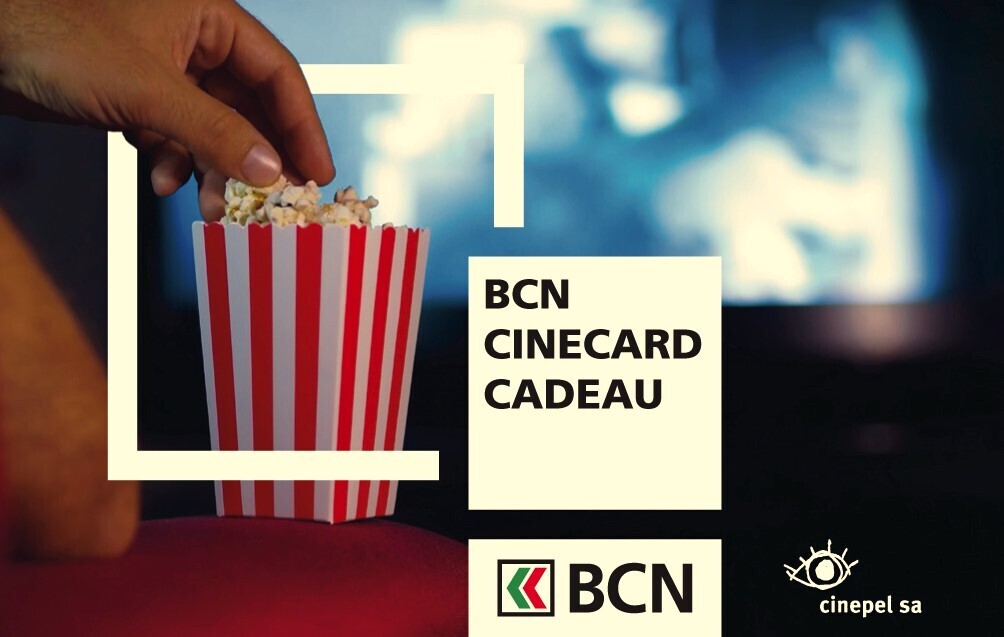 BCN Cinecard cadeau pour Cinepel Neuchâtel et Chaux-de-fonds: CHF 20.00