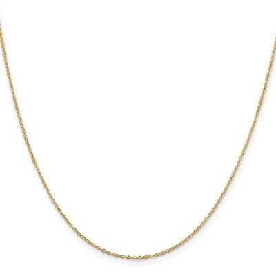 Gold Plated Sterling Silver 1.10mm Cable Chain