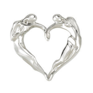 Classic Heart Necklace, .925 SS Small