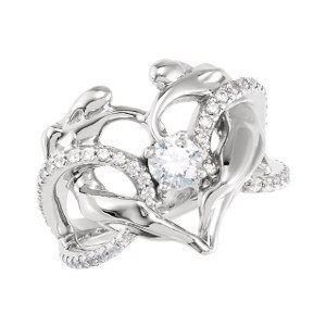 14k Diamond Accented Heart Ring 14k Diamond Accented Heart Ring