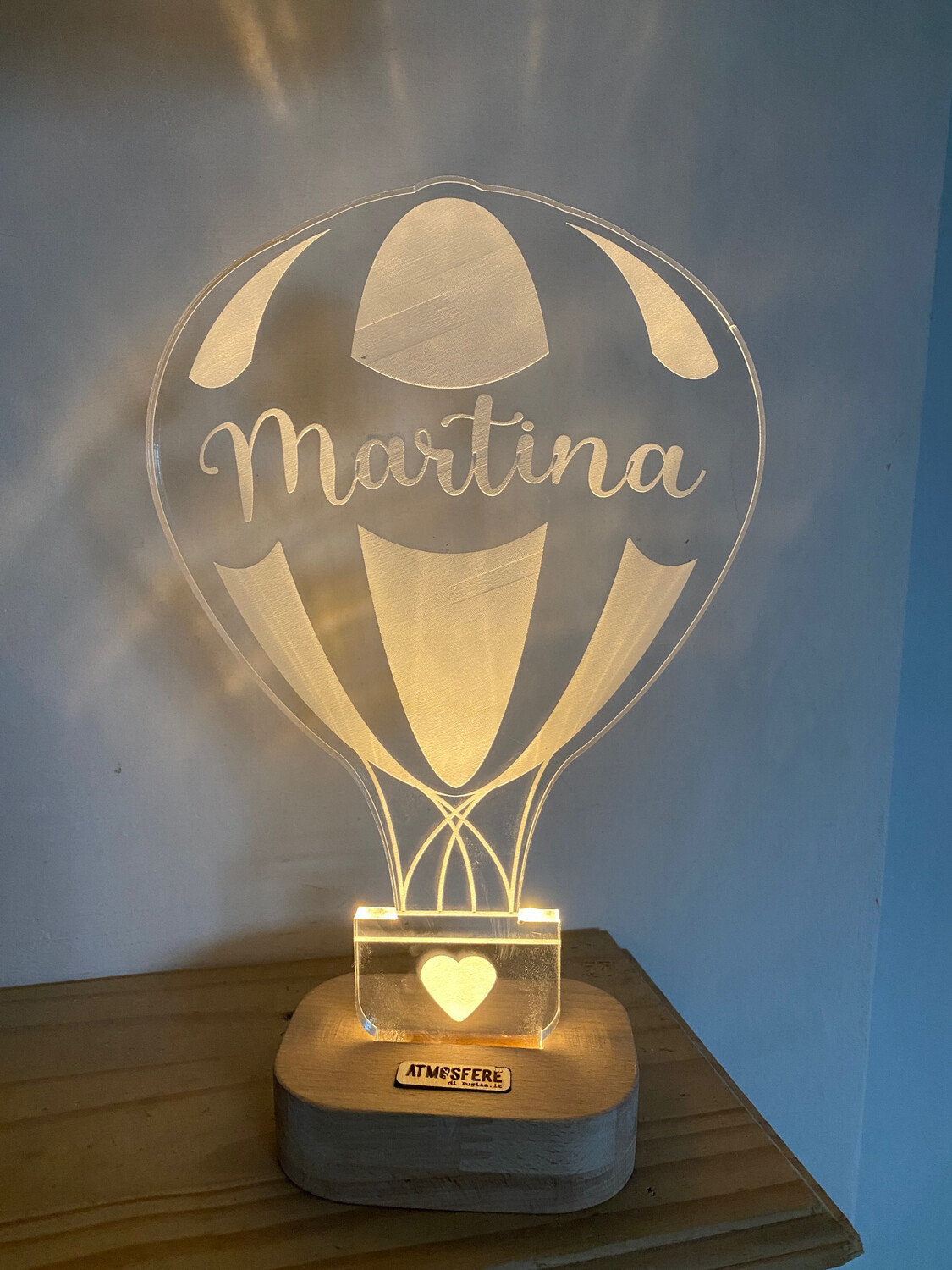 Top "Atmosfera" Mongolfiera con nome