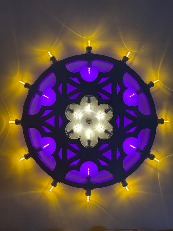 Rosone da parete 24 luci - 70 cm