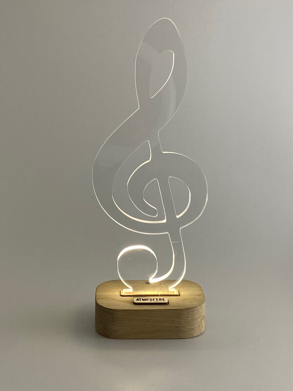 Lampada Lampada "Chiave di violino" Trasparente