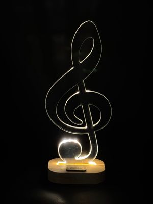 Lampada Chiave di violino Trasparente Lampada Chiave di violino Trasparente