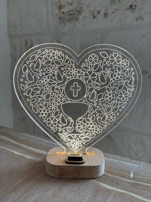 Lampada Lampada "Cuore Sacro" Trasparente