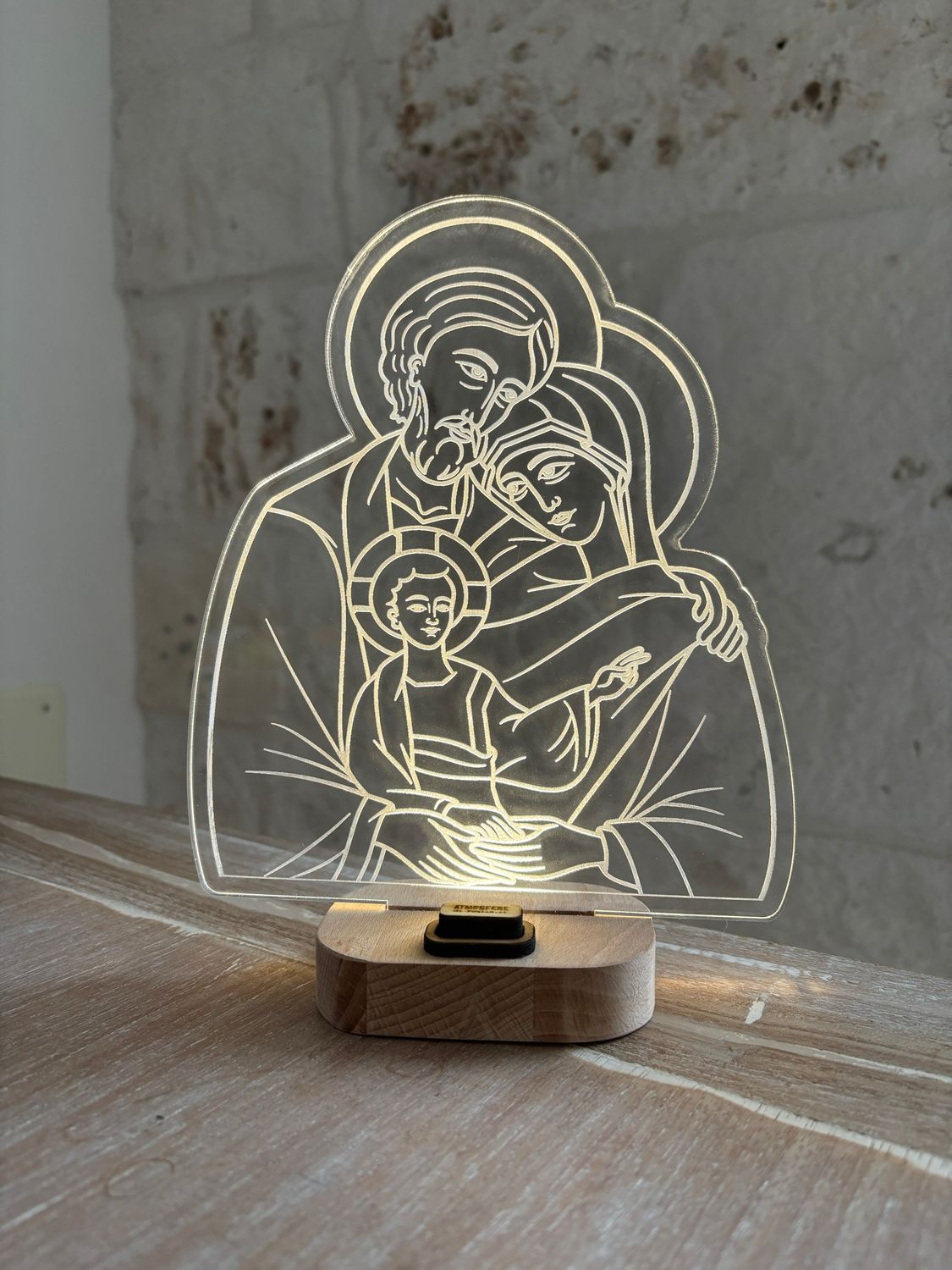 Lampada Lampada "Sacra Famiglia" Trasparente