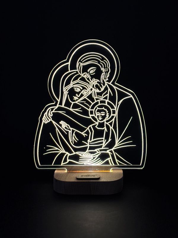 Lampada Sacra Famiglia Trasparente