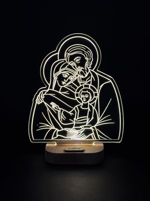 Lampada Sacra Famiglia Trasparente Lampada Sacra Famiglia Trasparente