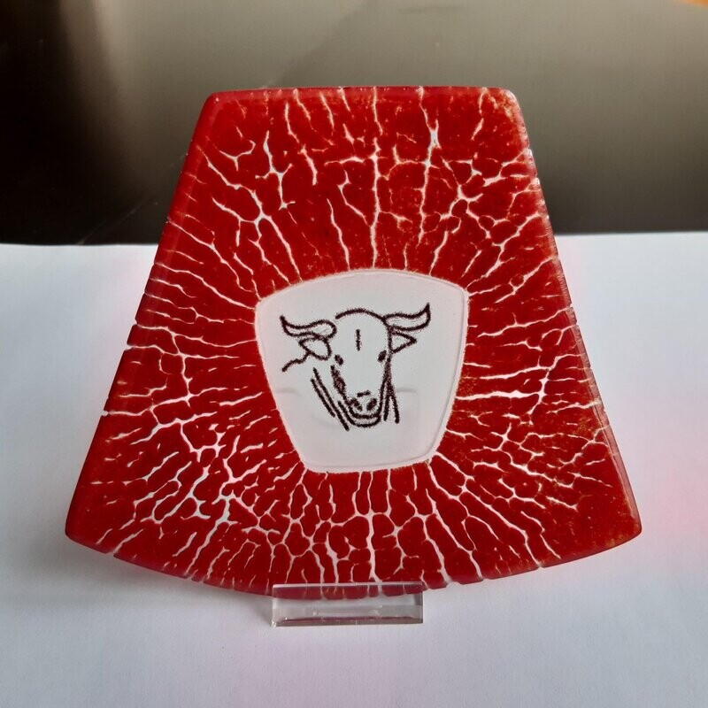 stier lila en rood