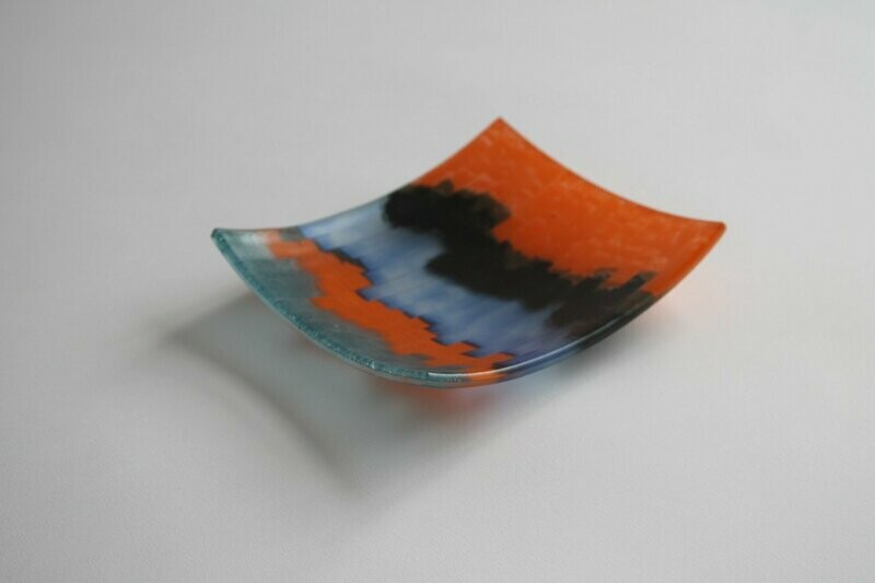 schaaltje oranje/blauw