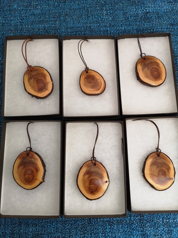 Live Edge Yew Pendants