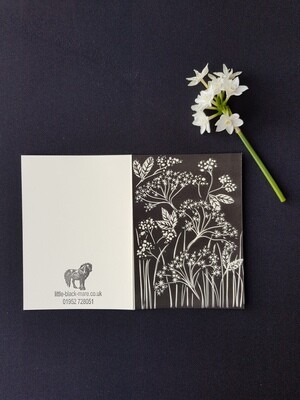 Cow parsley and Meadow Sweet greeting card
