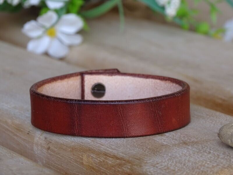 Lederarmband Schlicht Rotbraun Lederarmband Schlicht Rotbraun