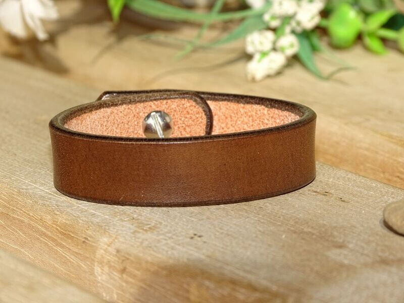 Lederarmband Schlicht Dunkelbraun Lederarmband Schlicht Dunkelbraun