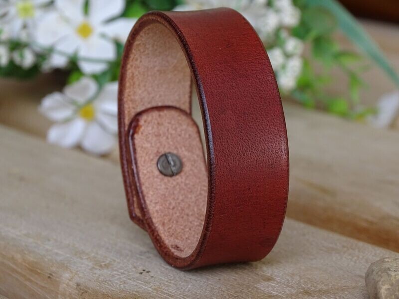 Lederarmband 2cm Schlicht