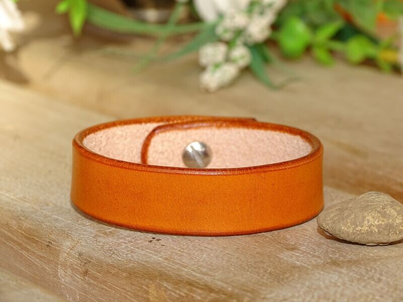 Schlichtes Lederarmband Hellbraun 1,8cm Schlichtes Lederarmband Hellbraun 1,8cm