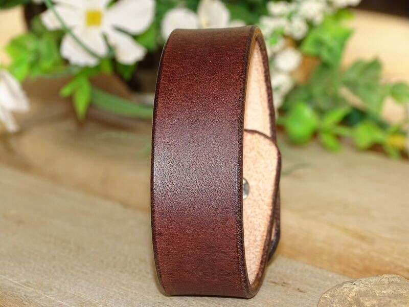 Lederarmband Schokobraun 2cm uni Lederarmband Schokobraun 2cm uni
