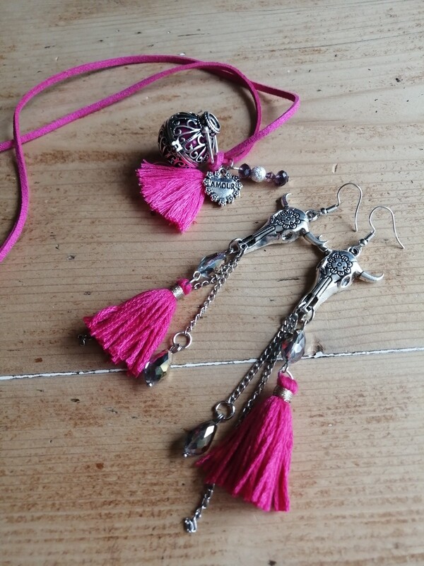 Parure BOLA BOHO avec boucles d&#39;oreilles