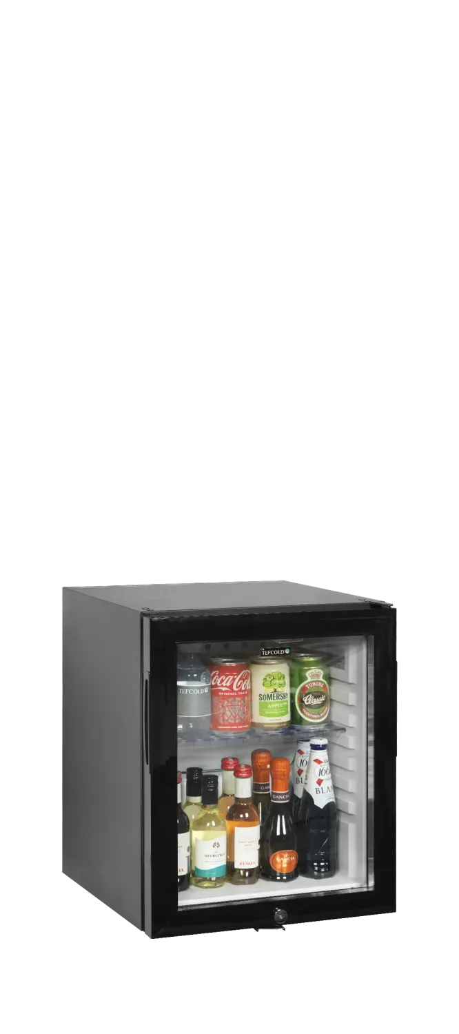 Refrigerador minibar de puerta de cristal TEFCOLD