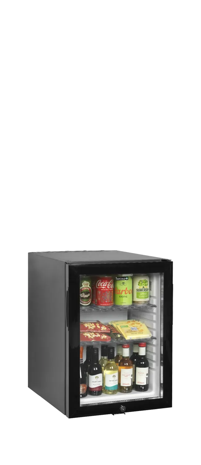 Refrigerador minibar de puerta de cristal TEFCOLD
