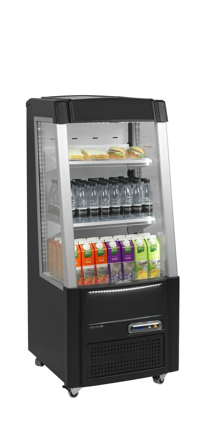 Refrigerador para la venta por impulso de color negro TEFCOLD