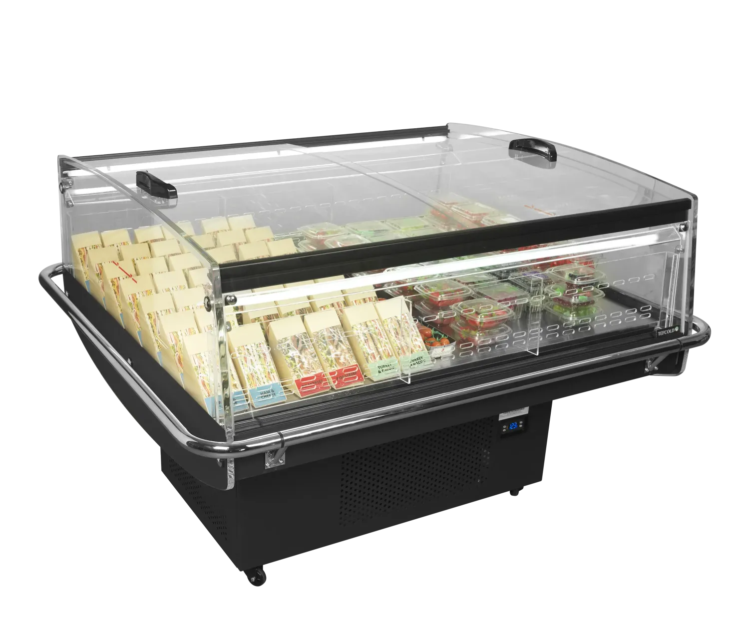 Refrigerador para la venta por impulso color negro TEFCOLD