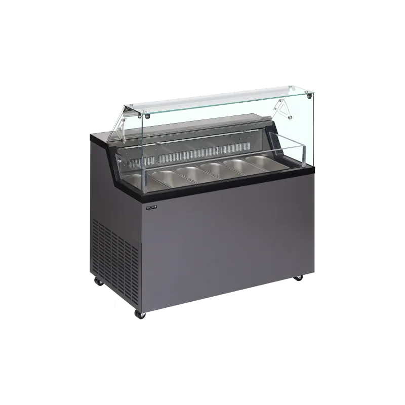 Vitrina expositora para helados con display TEFCOLD