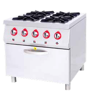 Cocina a gas industrial serie eco 4-LPG EUTRON