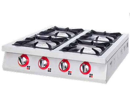 Cocina a gas de sobremesa industrial serie eco 4-LPG