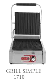 Grill eléctrico placa acanalada simple EUTRON