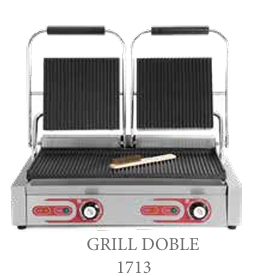 Grill eléctrico placa acanalada doble EUTRON